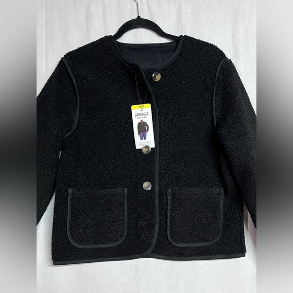 Briggs New York Women's Reversible Sherpa and Suede Jacket NWT - Picture 5 of 11